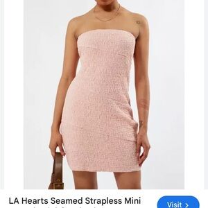 LA Hearts Seamed Strapless Mini Dress